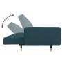 Sofá cama de 2 plazas con dos almohadas terciopelo azul de , Sofás - Ref: Foro24-375748, Precio: 289,13 €, Descuento: %