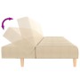 Sofá cama de 2 plazas tela color crema de , Sofás - Ref: Foro24-375757, Precio: 239,40 €, Descuento: %