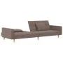 Sofá cama de 2 plazas con dos almohadas tela gris taupe de , Sofás - Ref: Foro24-375805, Precio: 292,08 €, Descuento: %