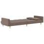 Sofá cama de 2 plazas con dos almohadas tela gris taupe de , Sofás - Ref: Foro24-375805, Precio: 295,76 €, Descuento: %