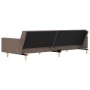 Sofá cama de 2 plazas con dos almohadas tela gris taupe de , Sofás - Ref: Foro24-375805, Precio: 295,76 €, Descuento: %