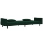 Sofá cama de 2 plazas con dos almohadas terciopelo verde oscuro de , Sofás - Ref: Foro24-375818, Precio: 276,19 €, Descuento: %