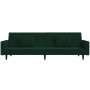 Sofá cama de 2 plazas con dos almohadas terciopelo verde oscuro de , Sofás - Ref: Foro24-375818, Precio: 276,19 €, Descuento: %