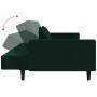 Sofá cama de 2 plazas con dos almohadas terciopelo verde oscuro de , Sofás - Ref: Foro24-375818, Precio: 276,19 €, Descuento: %