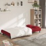 Sofá cama de 2 plazas con dos almohadas terciopelo rojo tinto de , Sofás - Ref: Foro24-375811, Precio: 245,12 €, Descuento: %