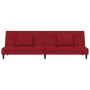 Sofá cama de 2 plazas con dos almohadas terciopelo rojo tinto de , Sofás - Ref: Foro24-375811, Precio: 245,12 €, Descuento: %