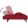 Sofá cama de 2 plazas con dos almohadas terciopelo rojo tinto de , Sofás - Ref: Foro24-375811, Precio: 245,12 €, Descuento: %