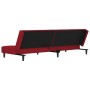 Sofá cama de 2 plazas con dos almohadas terciopelo rojo tinto de , Sofás - Ref: Foro24-375811, Precio: 245,12 €, Descuento: %