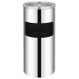 Papelera con cenicero de pared acero inxodable 26 L de vidaXL, Ceniceros - Ref: Foro24-51095, Precio: 110,52 €, Descuento: %