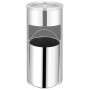 Papelera con cenicero de pared acero inxodable 26 L de vidaXL, Ceniceros - Ref: Foro24-51095, Precio: 110,52 €, Descuento: %