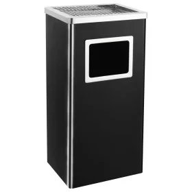Mülleimer aus schwarzem Stahl mit Aschenbecher 45 L von vidaXL, Mülltonnen und Mülltonnen - Ref: Foro24-51093, Preis: 107,15 ...