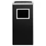 Papelera con cenicero de acero negro 45 L de vidaXL, Cubos de la basura y papeleras - Ref: Foro24-51093, Precio: 107,15 €, De...