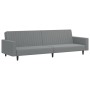 Sofá cama de 2 plazas terciopelo gris claro de , Sofás - Ref: Foro24-375937, Precio: 289,99 €, Descuento: %