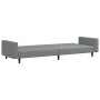Sofá cama de 2 plazas terciopelo gris claro de , Sofás - Ref: Foro24-375937, Precio: 289,99 €, Descuento: %