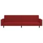 Sofá cama de 2 plazas terciopelo color vino tinto de , Sofás - Ref: Foro24-375942, Precio: 251,09 €, Descuento: %