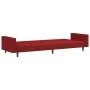 Sofá cama de 2 plazas terciopelo color vino tinto de , Sofás - Ref: Foro24-375942, Precio: 251,09 €, Descuento: %