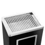Papelera con cenicero de acero negro 45 L de vidaXL, Cubos de la basura y papeleras - Ref: Foro24-51093, Precio: 107,15 €, De...