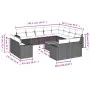 Garden sofa and cushion set 13 pieces black synthetic rattan by , Modular outdoor sofas - Ref: Foro24-3224389, Price: 910,96 ...