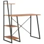 Escritorio con estantería negro y marrón 102x50x117 cm de vidaXL, Escritorios - Ref: Foro24-20285, Precio: 66,83 €, Descuento: %