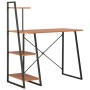 Escritorio con estantería negro y marrón 102x50x117 cm de vidaXL, Escritorios - Ref: Foro24-20285, Precio: 78,02 €, Descuento: %