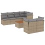 Juego de sofás de jardín con cojines beige 8 pzas ratán PE de , Conjuntos de jardín - Ref: Foro24-3223518, Precio: 496,40 €, ...