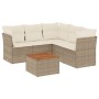 Juego de sofás jardín con cojines 6 pzas ratán sintético beige de , Conjuntos de jardín - Ref: Foro24-3223636, Precio: 389,96...