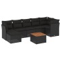 Set de sofás de jardín 8 piezas y cojines ratán sintético negro de , Conjuntos de jardín - Ref: Foro24-3223752, Precio: 468,3...