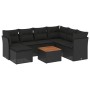 Set de sofás de jardín 8 piezas y cojines ratán sintético negro de , Conjuntos de jardín - Ref: Foro24-3223759, Precio: 468,3...