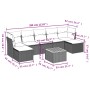 Set de sofás de jardín 8 piezas y cojines ratán sintético negro de , Conjuntos de jardín - Ref: Foro24-3223773, Precio: 447,1...