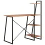 Escritorio con estantería negro y marrón 102x50x117 cm de vidaXL, Escritorios - Ref: Foro24-20285, Precio: 66,83 €, Descuento: %