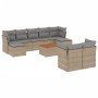 Juego de sofás jardín con cojines beige 10 pzas ratán sintético de , Conjuntos de jardín - Ref: Foro24-3223875, Precio: 579,2...