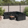 Set de sofás de jardín 8 piezas y cojines ratán sintético negro de , Conjuntos de jardín - Ref: Foro24-3224046, Precio: 558,1...