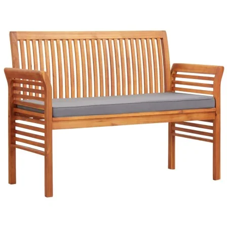 Banco de jardín 2 plazas con cojín madera maciza acacia 120 cm de vidaXL, Bancos de jardín - Ref: Foro24-45972, Precio: 181,1...