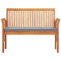 Banco de jardín 2 plazas con cojín madera maciza acacia 120 cm de vidaXL, Bancos de jardín - Ref: Foro24-45972, Precio: 185,5...