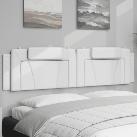 Cabecero de cama acolchado cuero sintético blanco 200 cm de , Cabeceros y pies de cama - Ref: Foro24-374815, Precio: 68,87 €,...