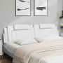 Cabecero de cama acolchado cuero sintético blanco 200 cm de , Cabeceros y pies de cama - Ref: Foro24-374815, Precio: 68,87 €,...