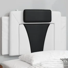 Schwarz-weißes gepolstertes Bettkopfteil aus Kunstleder, 80 cm von , Kopf- und Fußteile - Ref: Foro24-374766, Preis: 34,16 €,...