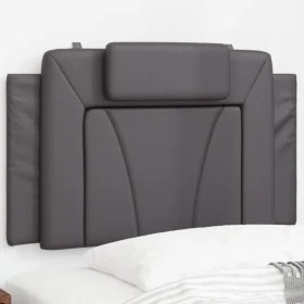 Gray synthetic leather padded bed headboard 90 cm by , Headboards and footboards - Ref: Foro24-374770, Price: 39,87 €, Discou...