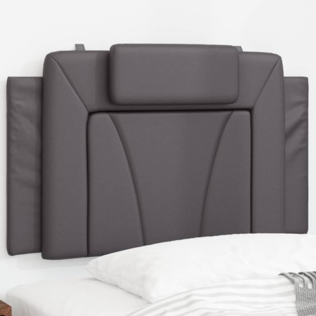 Cabecero de cama acolchado cuero sintético gris 90 cm de , Cabeceros y pies de cama - Ref: Foro24-374770, Precio: 40,58 €, De...