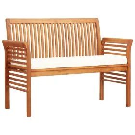Banco de jardín 2 plazas con cojín madera maciza acacia 120 cm de vidaXL, Bancos de jardín - Ref: Foro24-45967, Precio: 157,9...