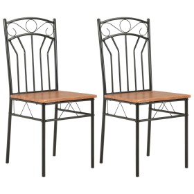 Sillas de comedor 2 unidades MDF marrón de vidaXL, Sillas de comedor - Ref: Foro24-281399, Precio: 70,24 €, Descuento: %