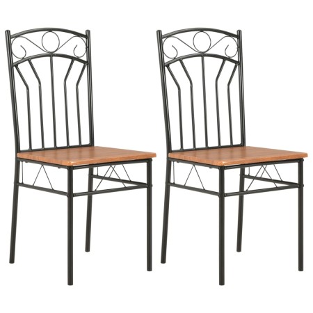 Sillas de comedor 2 unidades MDF marrón de vidaXL, Sillas de comedor - Ref: Foro24-281399, Precio: 70,24 €, Descuento: %