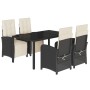 Set de muebles jardín 5 pzas con cojines ratán sintético negro de , Conjuntos de jardín - Ref: Foro24-3212452, Precio: 725,43...