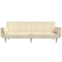 Sofá cama de 2 plazas con dos almohadas tela color crema de , Sofás - Ref: Foro24-375872, Precio: 280,55 €, Descuento: %