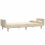 Sofá cama de 2 plazas con dos almohadas tela color crema de , Sofás - Ref: Foro24-375872, Precio: 280,55 €, Descuento: %