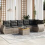 Set de sofás de jardín 7 piezas con cojines ratán PE gris de , Conjuntos de jardín - Ref: Foro24-3257348, Precio: 453,59 €, D...