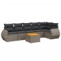 Set de sofás de jardín 7 piezas con cojines ratán PE gris de , Conjuntos de jardín - Ref: Foro24-3257348, Precio: 453,59 €, D...