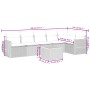 Set de sofás de jardín 7 piezas con cojines ratán PE gris de , Conjuntos de jardín - Ref: Foro24-3257348, Precio: 453,59 €, D...