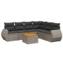Set de sofás de jardín 7 piezas con cojines ratán PE gris de , Conjuntos de jardín - Ref: Foro24-3257355, Precio: 453,59 €, D...