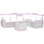 Set de sofás de jardín 7 piezas con cojines ratán PE gris de , Conjuntos de jardín - Ref: Foro24-3257355, Precio: 453,59 €, D...